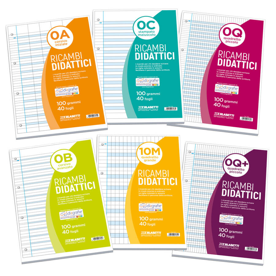 RICAMBI DIDATTICI per disgrafia